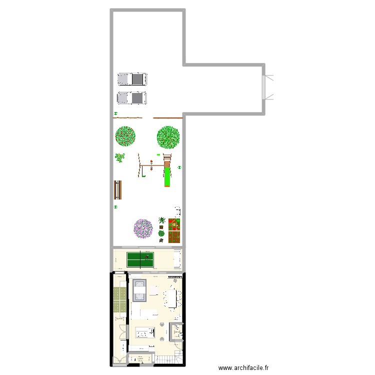 Marennes 1-2. Plan de 5 pièces et 76 m2