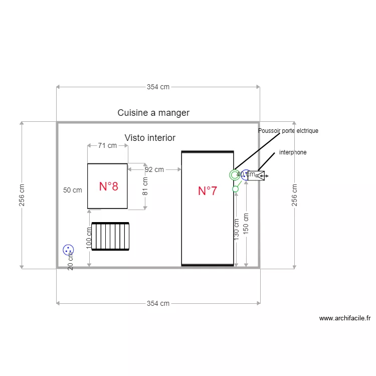 MUR CUISINE8. Plan de 