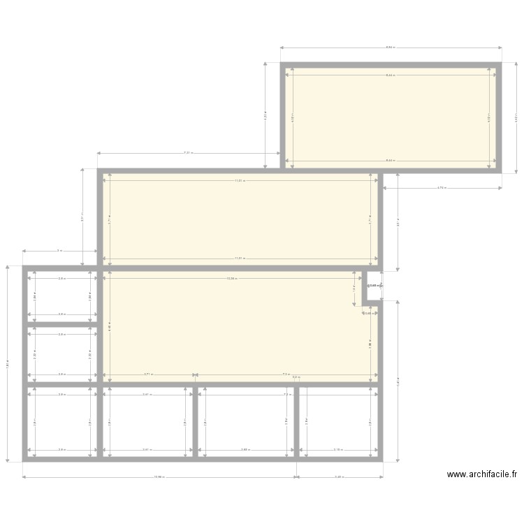 pruvost. Plan de 8 pièces et 172 m2