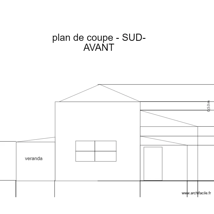 plan de coupe -sud-AVANT. Plan de 