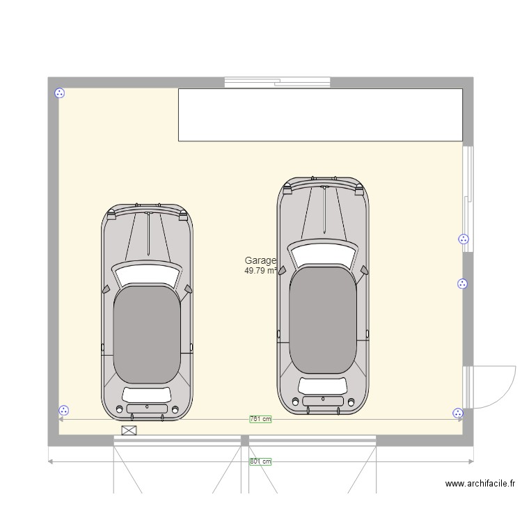 Garage 2 voitures. Plan de 0 pièce et 0 m2