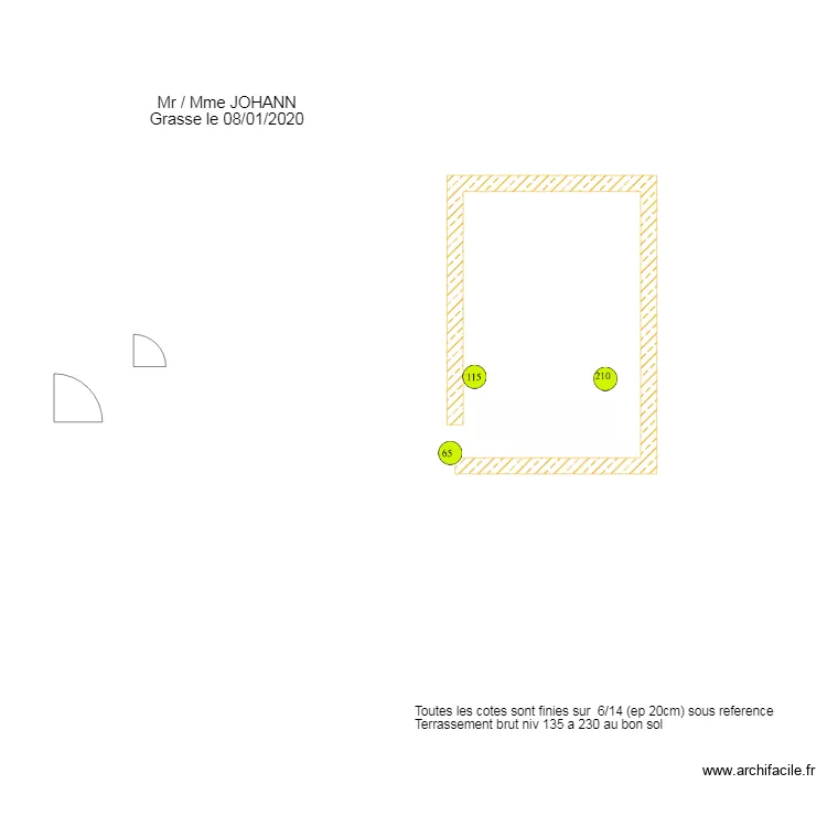 Piscine CITTERIO. Plan de 