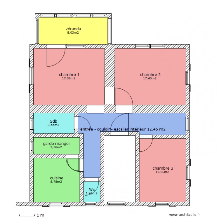  1er. Plan de 0 pièce et 0 m2