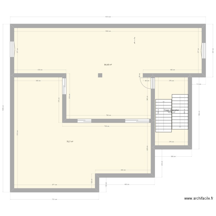 Planc Maison Douera SANS Separation. Plan de 3 pièces et 171 m2