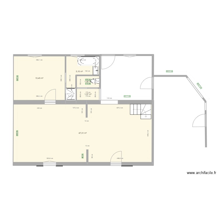 Maison Malvi Projet 1. Plan de 8 pièces et 102 m2