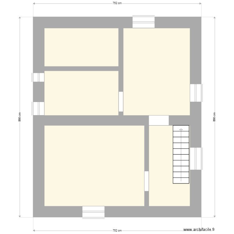 SOUS-SOL ONOZ VIERGE. Plan de 5 pièces et 47 m2