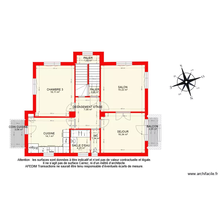 BI 7506 ETAGE. Plan de 