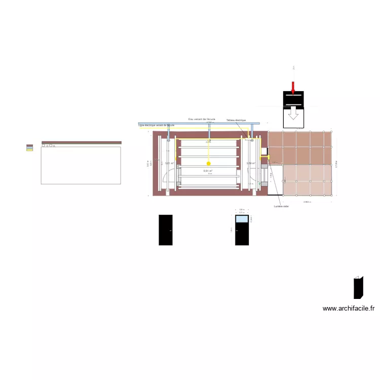 Poulailler portes. Plan de Poulailler portes. Plan de