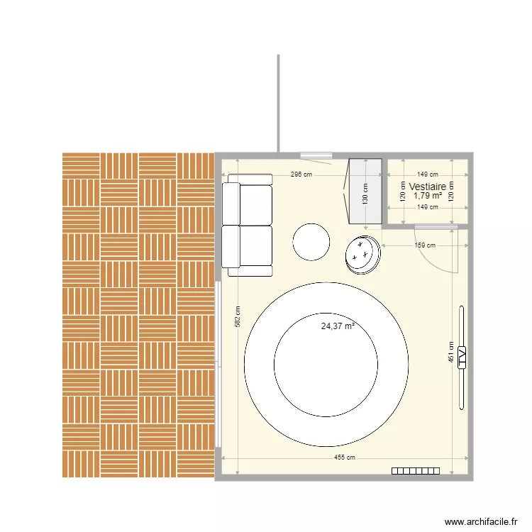 20 pieds double degreve. Plan de 