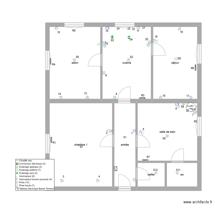 convolte plainfaing. Plan de 8 pièces et 93 m2