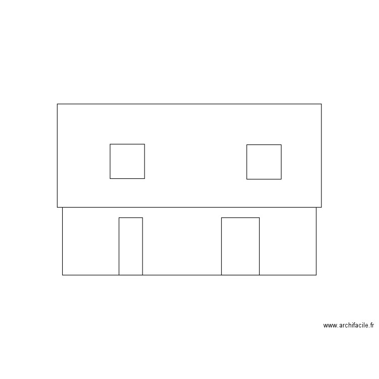 Façade Ouest. Plan de 0 pièce et 0 m2