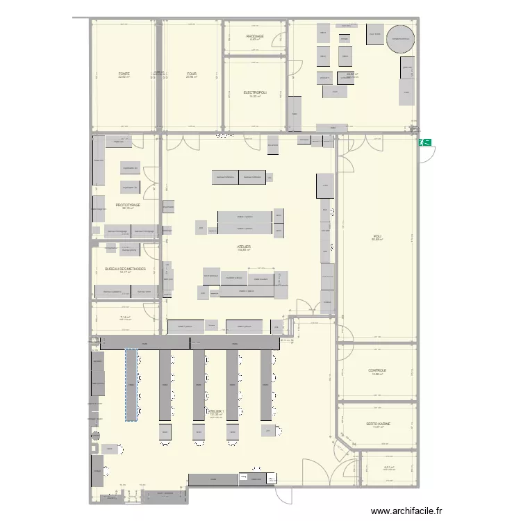 plan atelier 1 avant modif. Plan de 