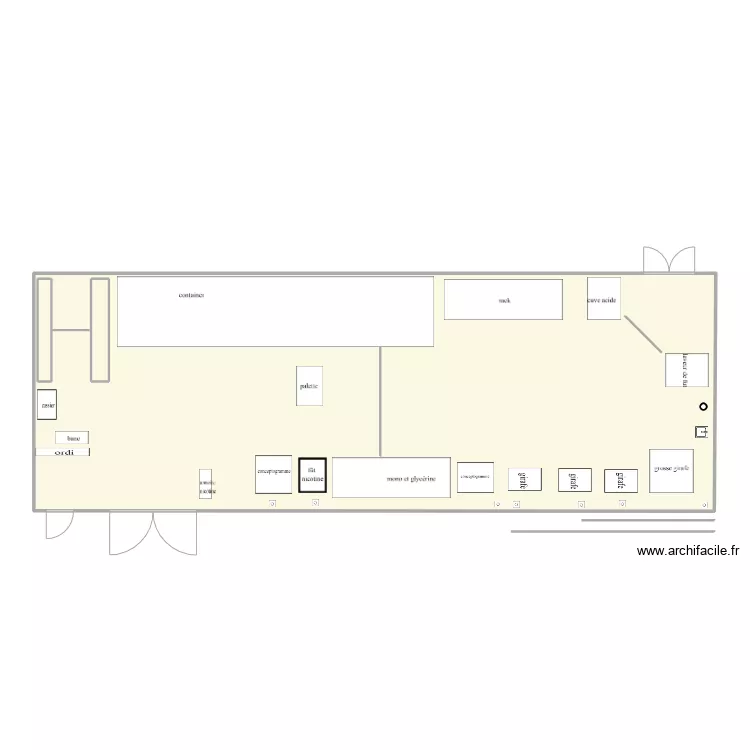 salle de fab sans étagére. Plan de salle de fab sans étagére. Plan de