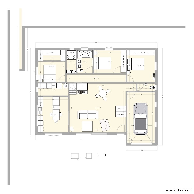 goyrans2. Plan de 10 pièces et 125 m2