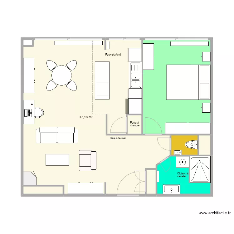 LANGELET Situation projet&eacute;e 081122. Plan de 