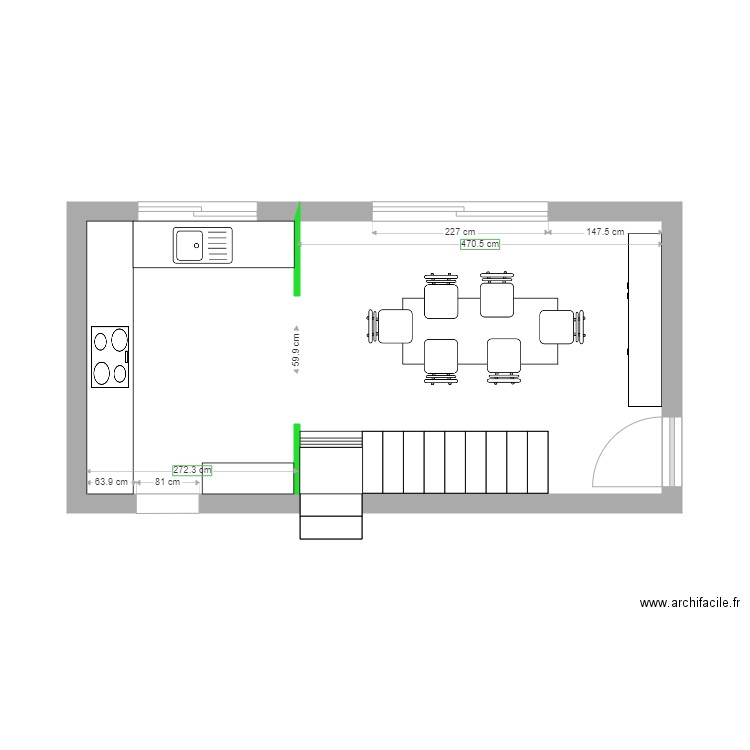 cuisine maison  plan actuel. Plan de 0 pièce et 0 m2