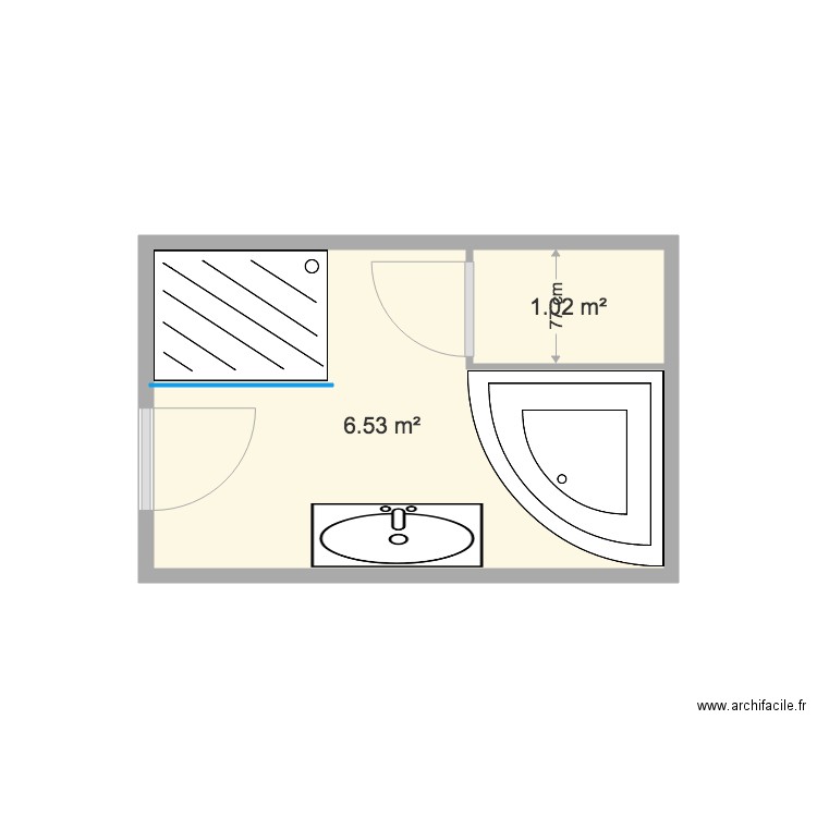 SDB V2. Plan de 0 pièce et 0 m2