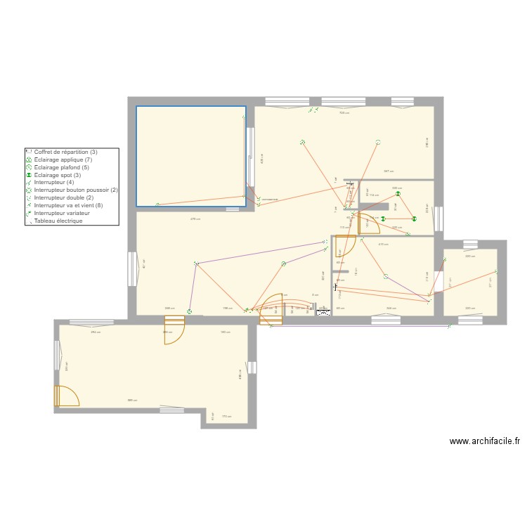 Fonterines lumières. Plan de 0 pièce et 0 m2