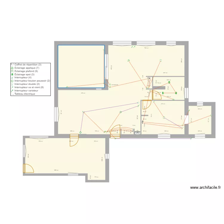 Fonterines lumi&egrave;res. Plan de 