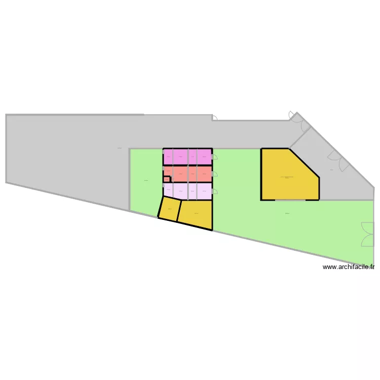 ak99 1005F SIMULATION RESIDENCE ETUDIANTE. Plan de 