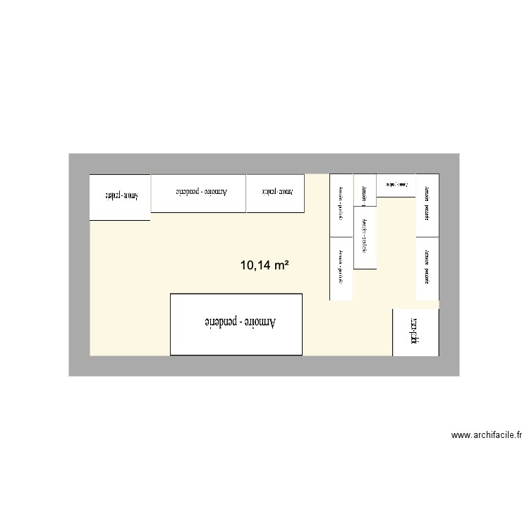 Cave. Plan de 1 pièce et 10 m2