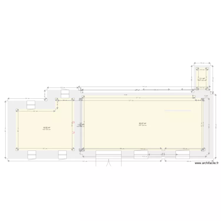 Rdch  dalle Projectif  Petit Aulnay. Plan de 