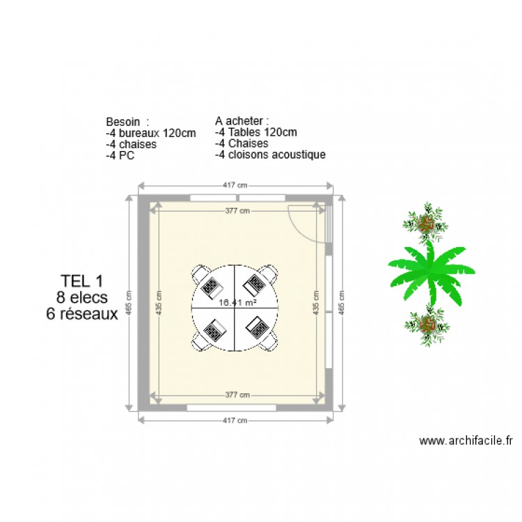 bureauxtel2. Plan de 0 pièce et 0 m2