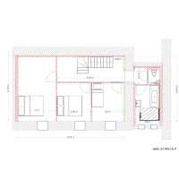 Plan de étage 2 escalier et cloison