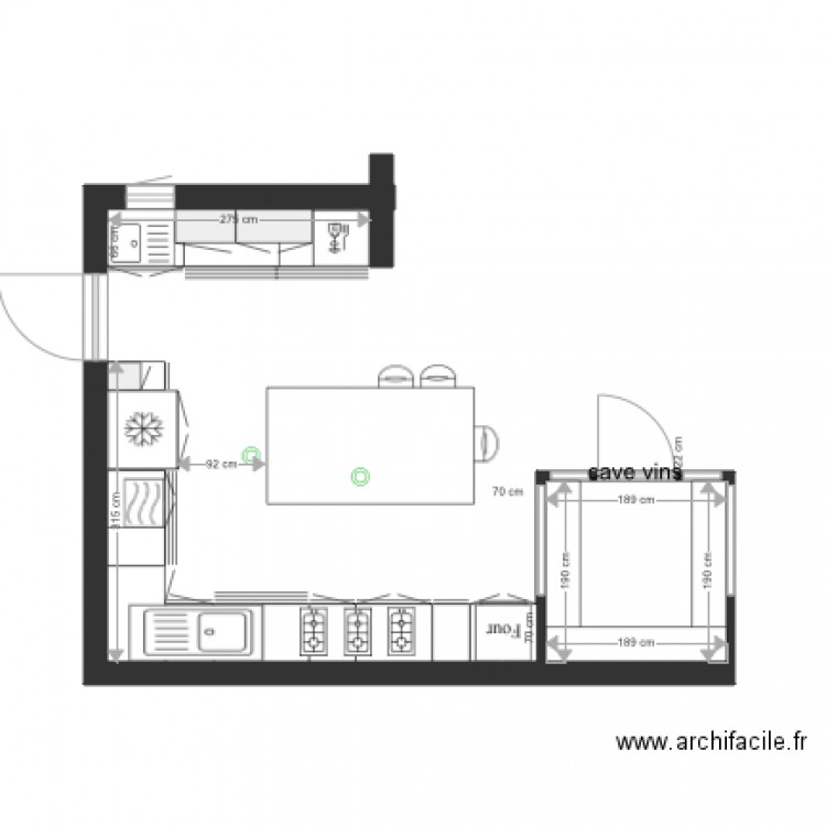 cuisine villa 1. Plan de 0 pièce et 0 m2