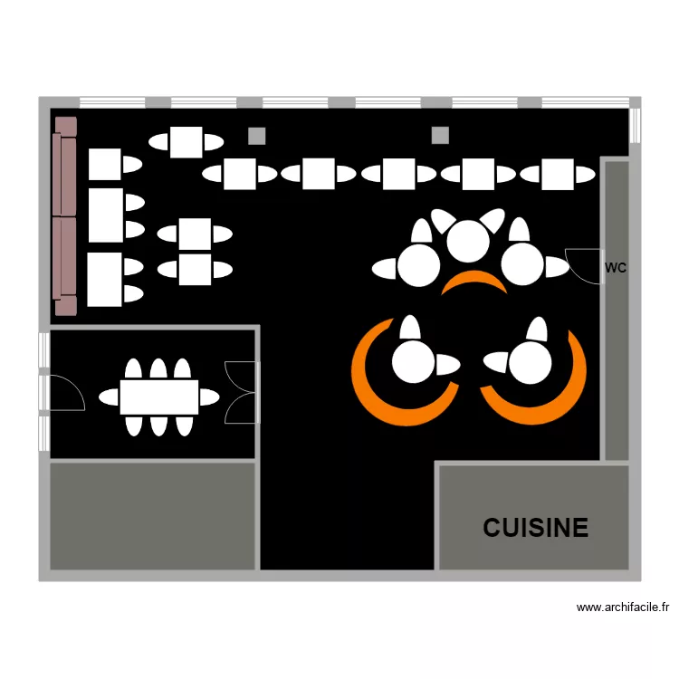 El Gato côté cuisine. Plan de El Gato côté cuisine. Plan de