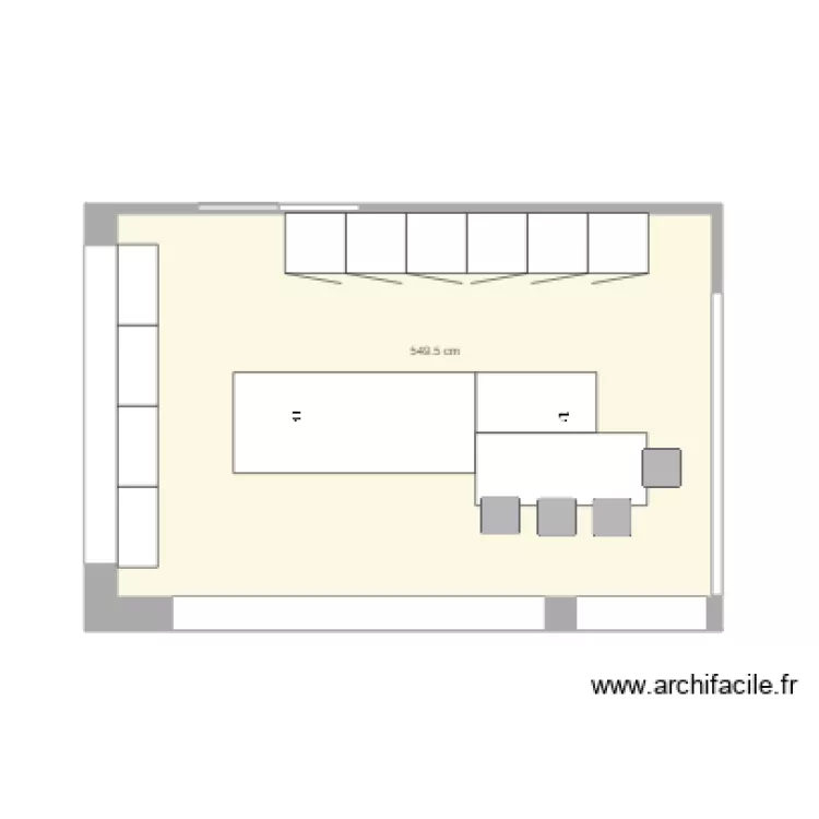 Plan cuisine &eacute;coulement. Plan de 