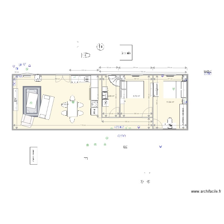 Cabanons CH Collées. Plan de 0 pièce et 0 m2