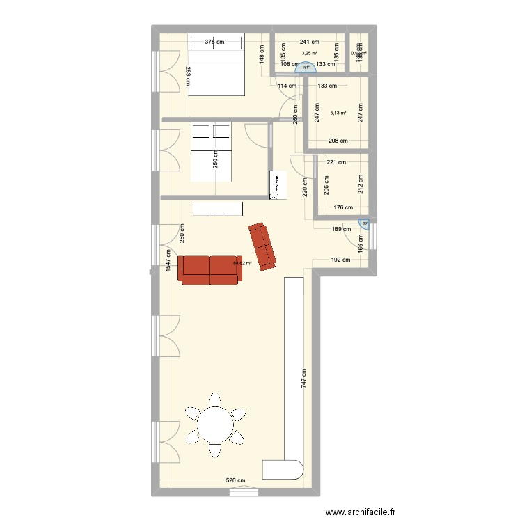 MALOE. Plan de 4 pièces et 94 m2