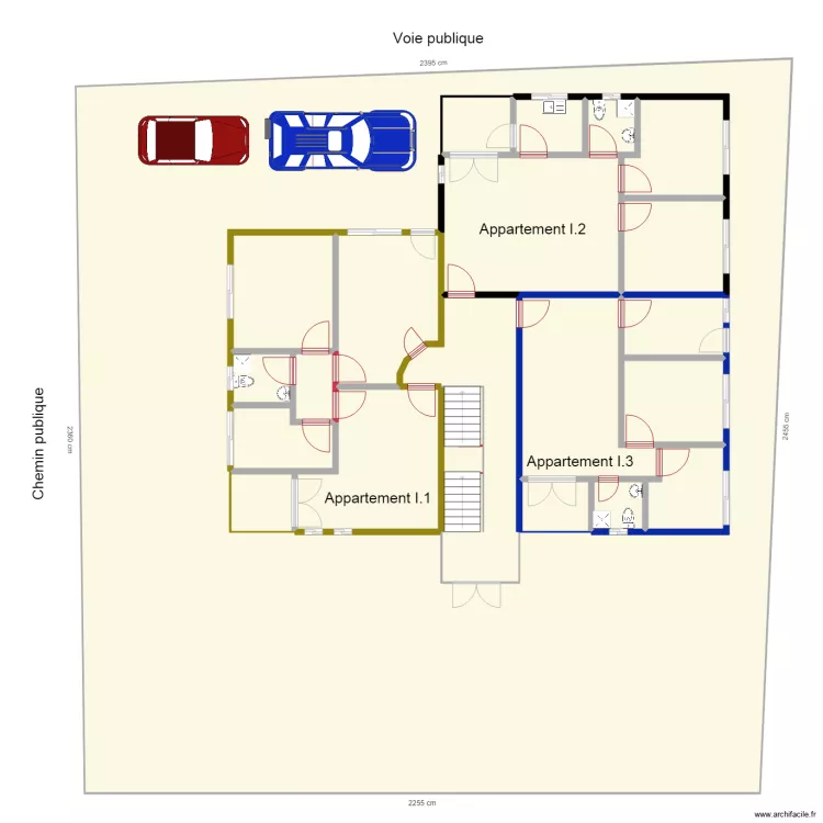 appartements INSS Rez de chaussee. Plan de appartements INSS Rez de chaussee. Plan de