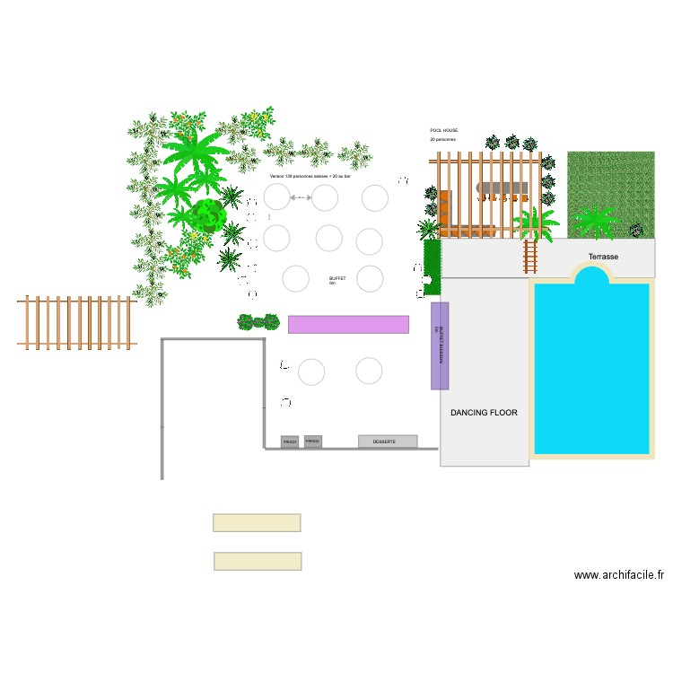 JARDIN TABLES RONDES . Plan de 0 pièce et 0 m2