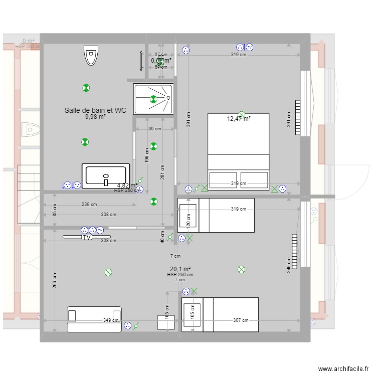 plan final 23/10/22. Plan de 16 pièces et 123 m2