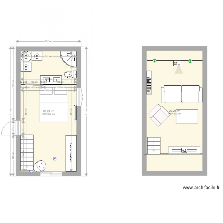 amenagement garage. Plan de 0 pièce et 0 m2