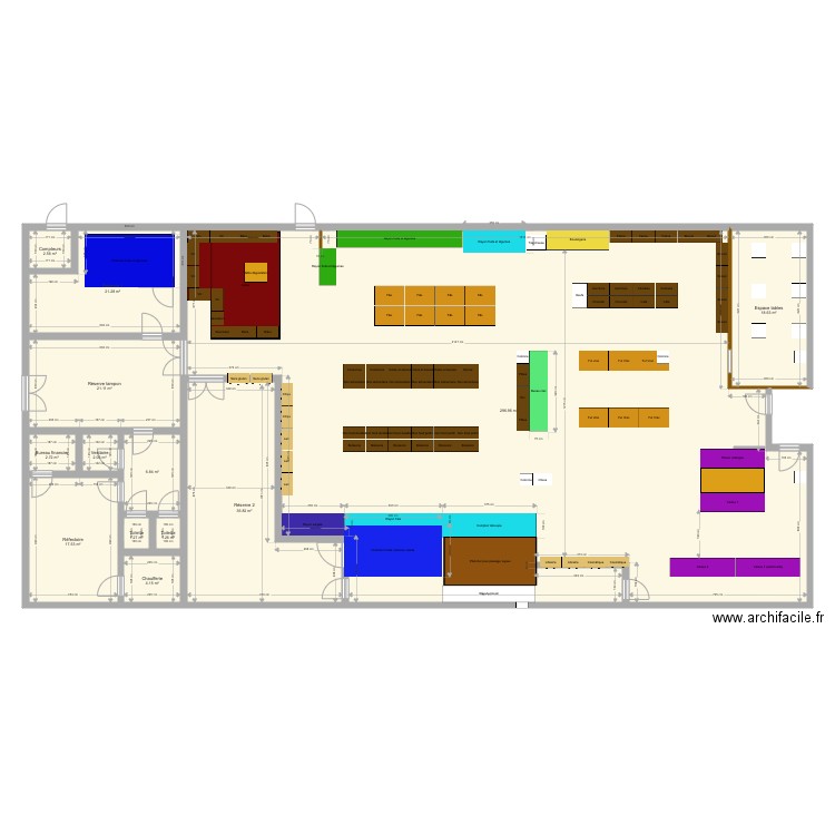 Magasin avec mesures complètes. Plan de 0 pièce et 0 m2