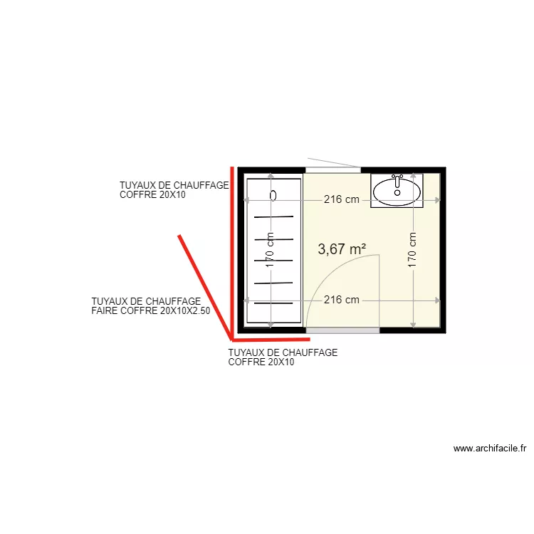 LEBAS CHANTAL . Plan de 