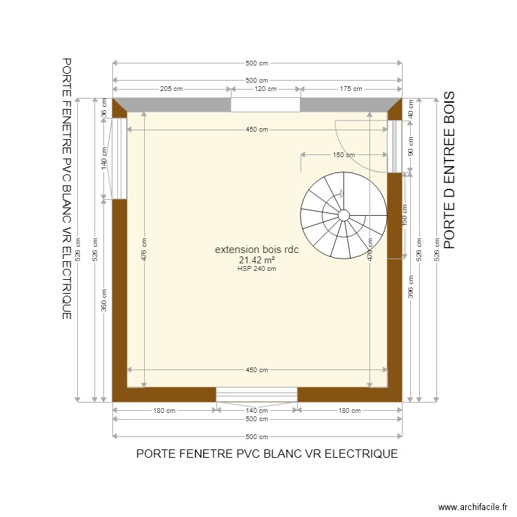 EXTENSION BOIS RDC. Plan de 0 pièce et 0 m2
