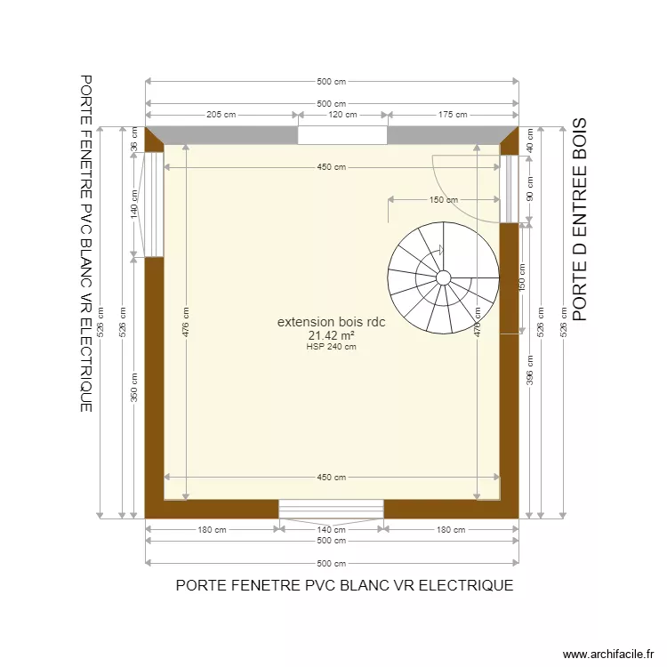 EXTENSION BOIS RDC. Plan de EXTENSION BOIS RDC. Plan de