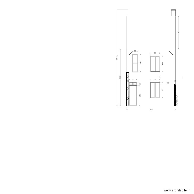 façade actuel  avant de lacroix de ravignan. Plan de 0 pièce et 0 m2