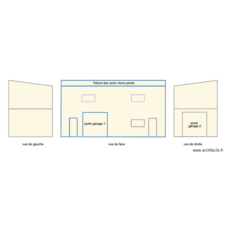 GARAGE3FACES. Plan de 10 pièces et 145 m2