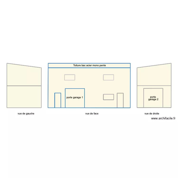 GARAGE3FACES. Plan de 
