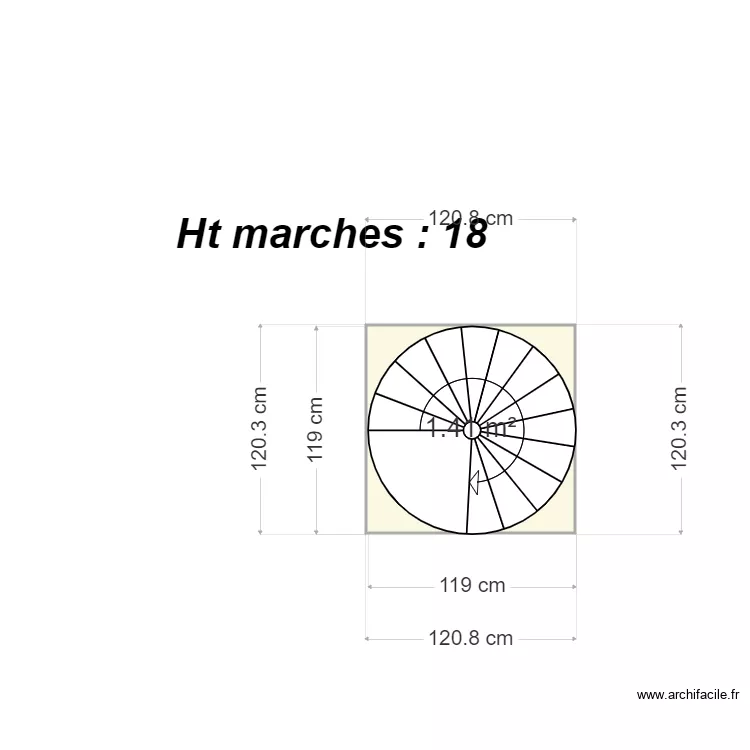 plan escalier. Plan de 