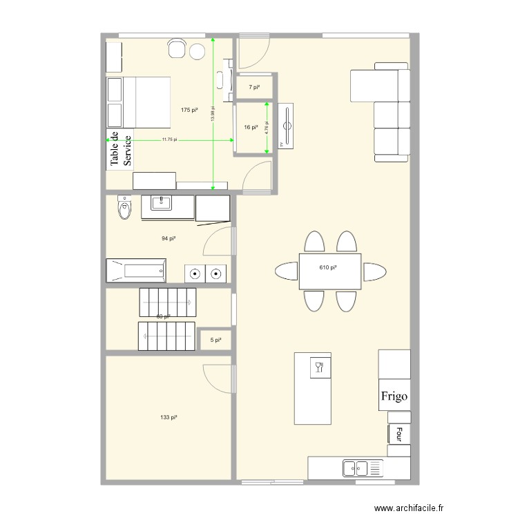 516 option B. Plan de 0 pièce et 0 m2