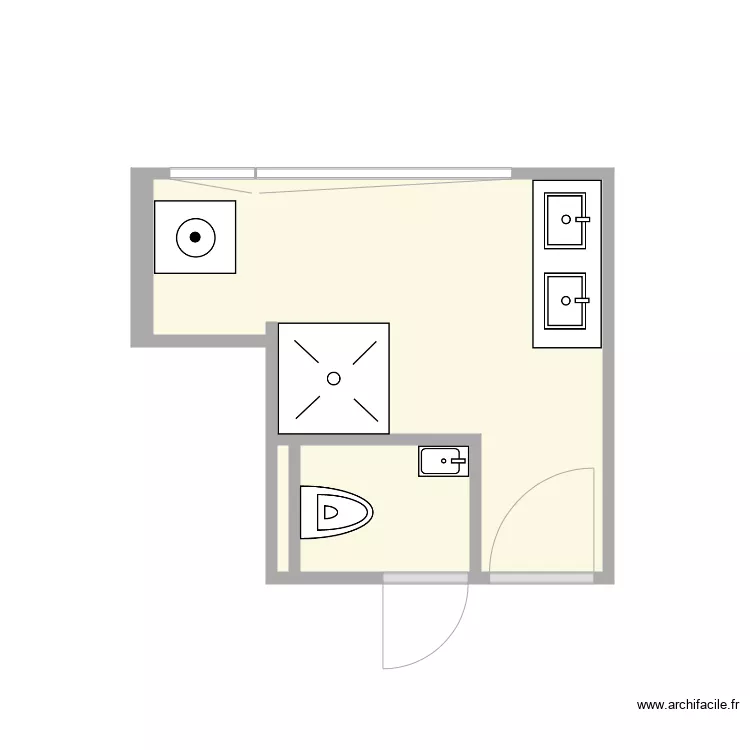 etage sdb. Plan de 
