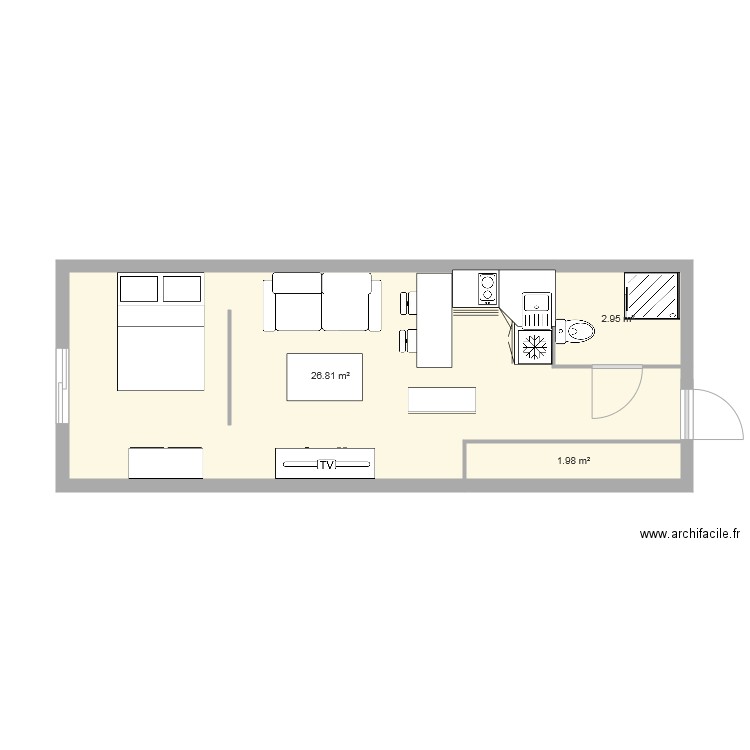 appart lecourbe. Plan de 0 pièce et 0 m2