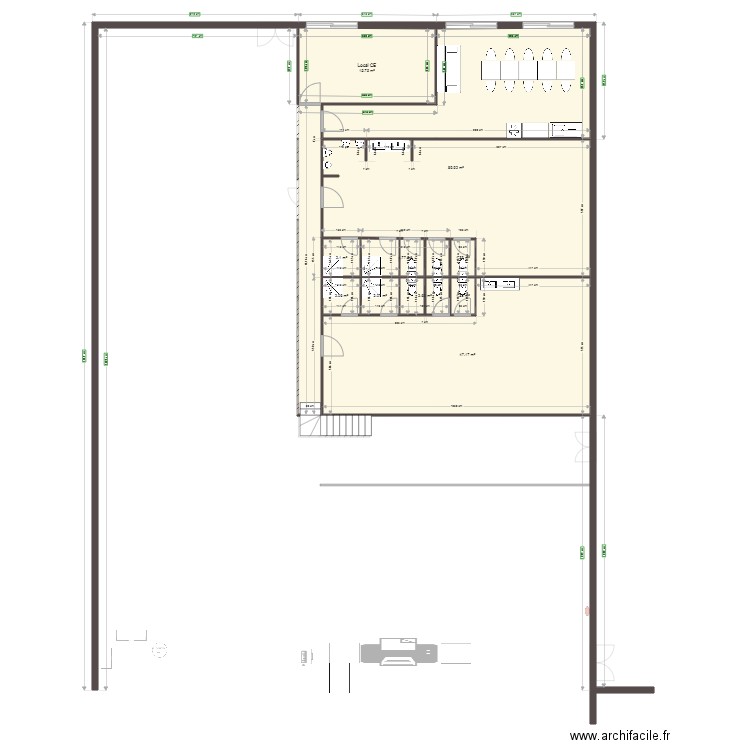 sanitaire imprimerie version 2. Plan de 0 pièce et 0 m2