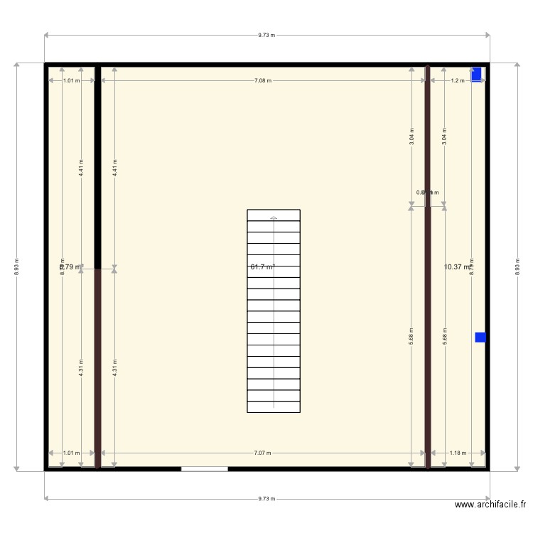 V combles points eau. Plan de 0 pièce et 0 m2